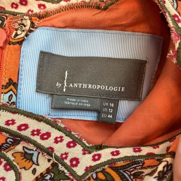 Anthropology Freya Halter Applique Mini Dress Size 12 - Picture 4 of 13